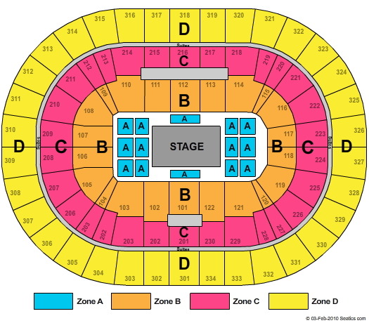 Moda Center at the Rose Quarter George Strait Zone Seating Chart